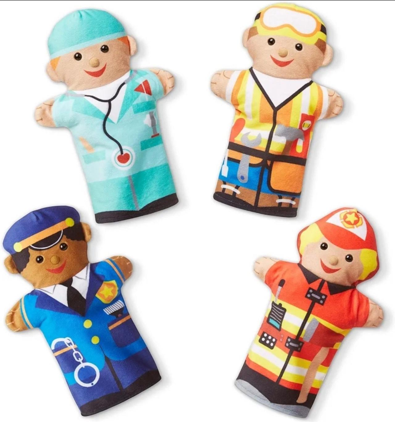Melissa & Doug Jolly Helpers Hand Puppets (Set of 4)