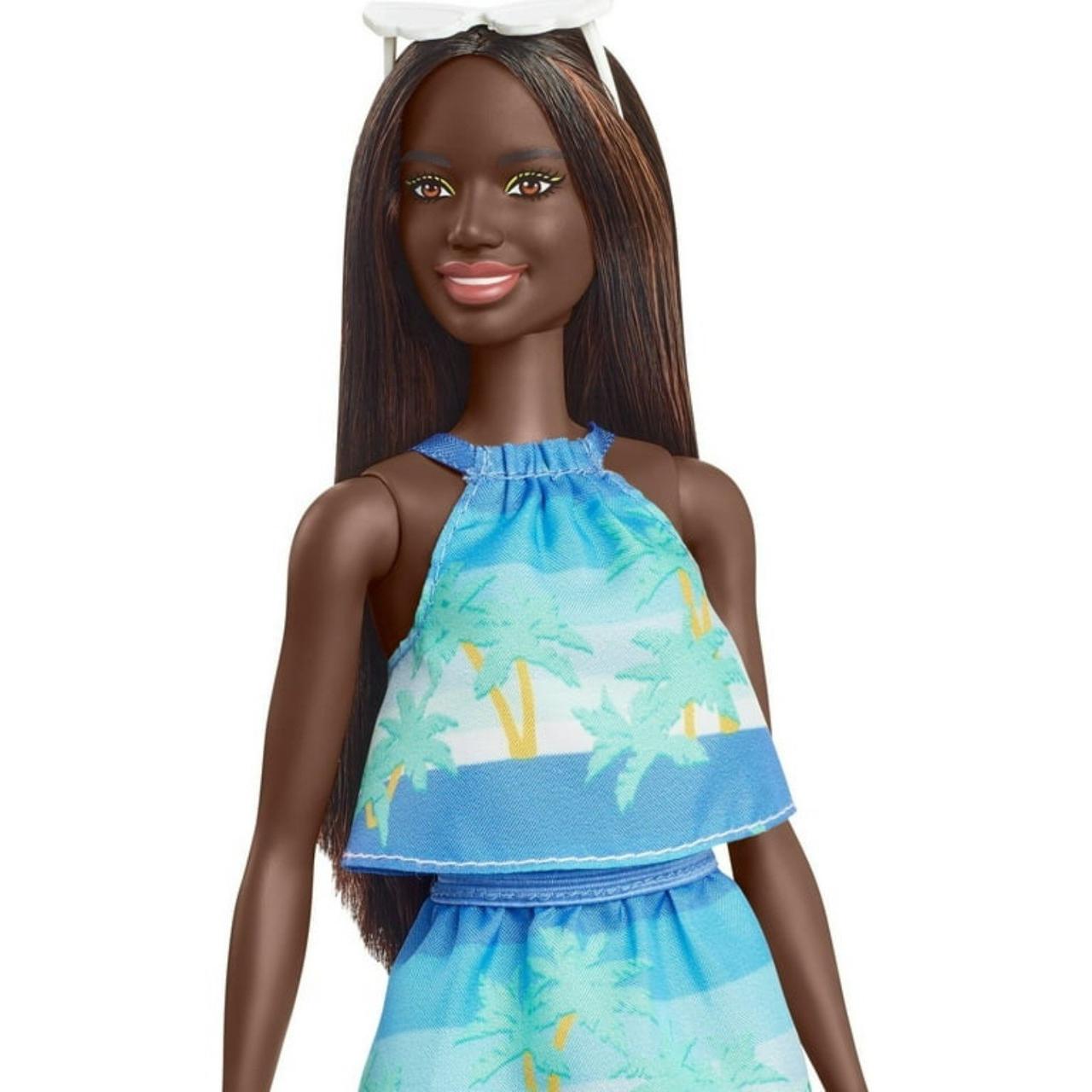 Barbie Loves the Ocean Beach Doll with Brown Hair in Sundress, Made from Recycle