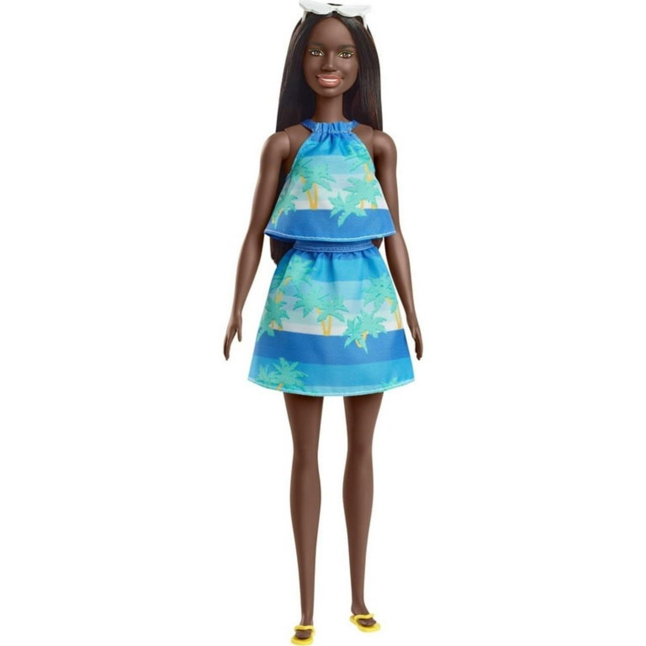 Barbie Loves the Ocean Beach Doll with Brown Hair in Sundress, Made from Recycle