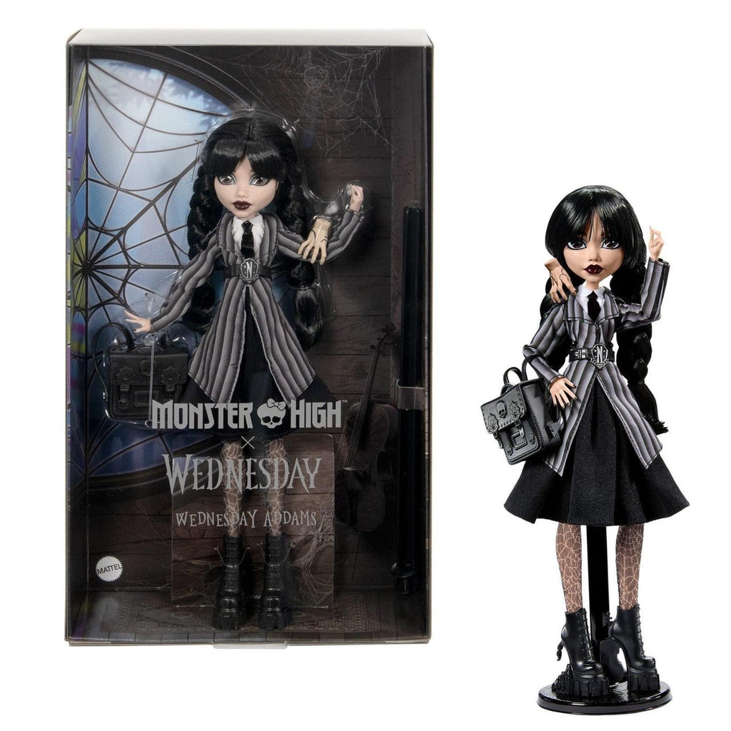Monster High Wednesday Collectible Doll, Wednesday Addams in Nevermore Academy