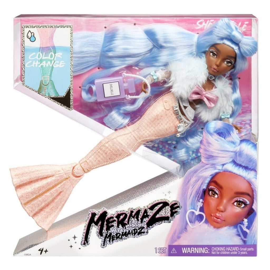 MERMAZE MERMAIDZ Color Change Shellnelle Mermaid Fashion Doll