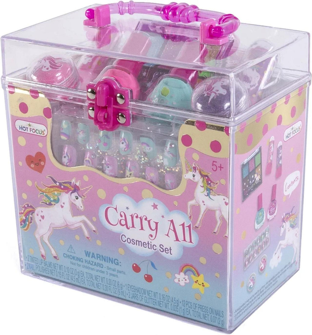 Hot Focus Carry All Cosmetic Set - 20 Piece Unicorn Makeup Set for Girls