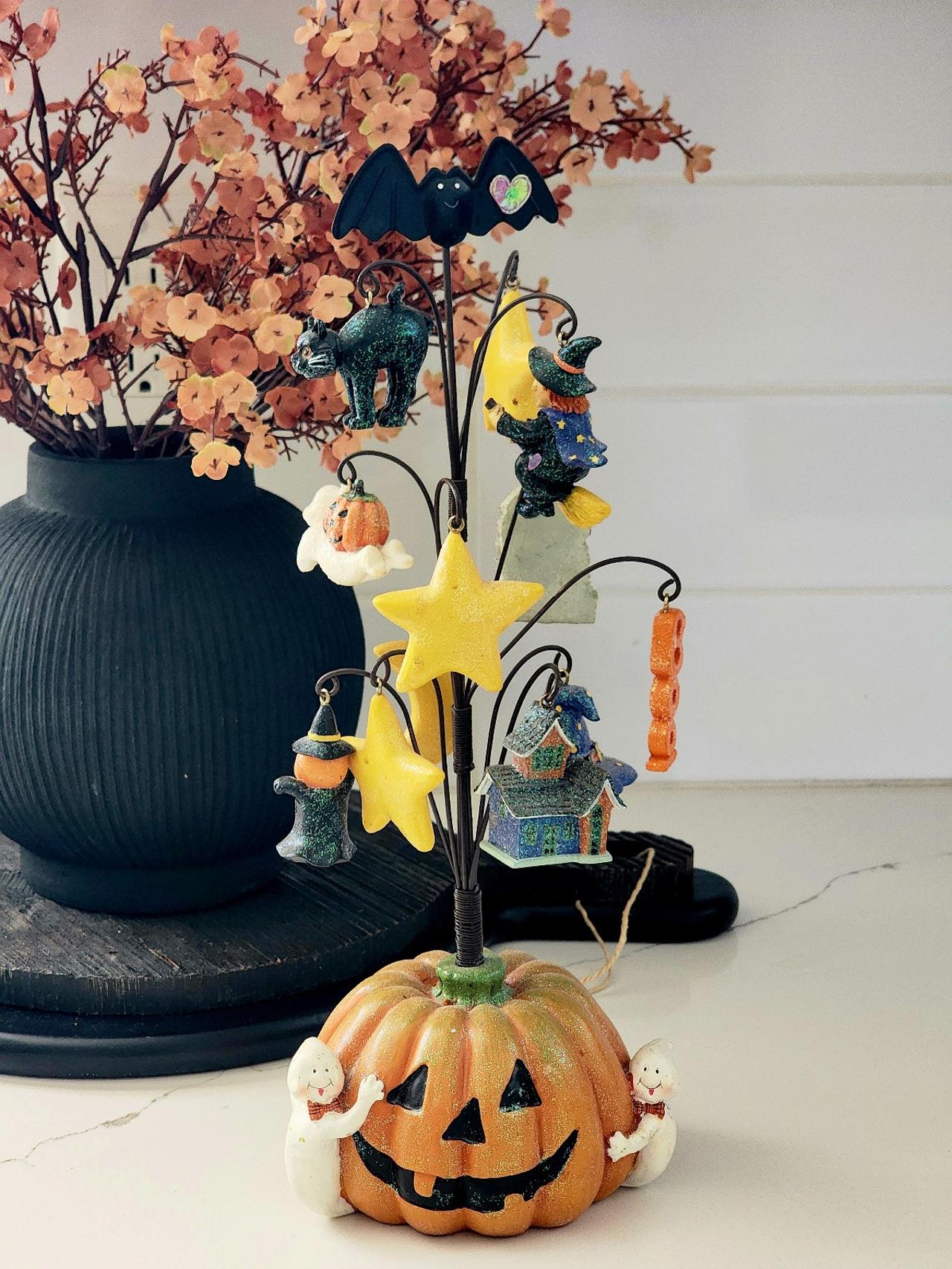 Halloween Pumpkin Ornament Tree Decor – Rare Vintage Find!