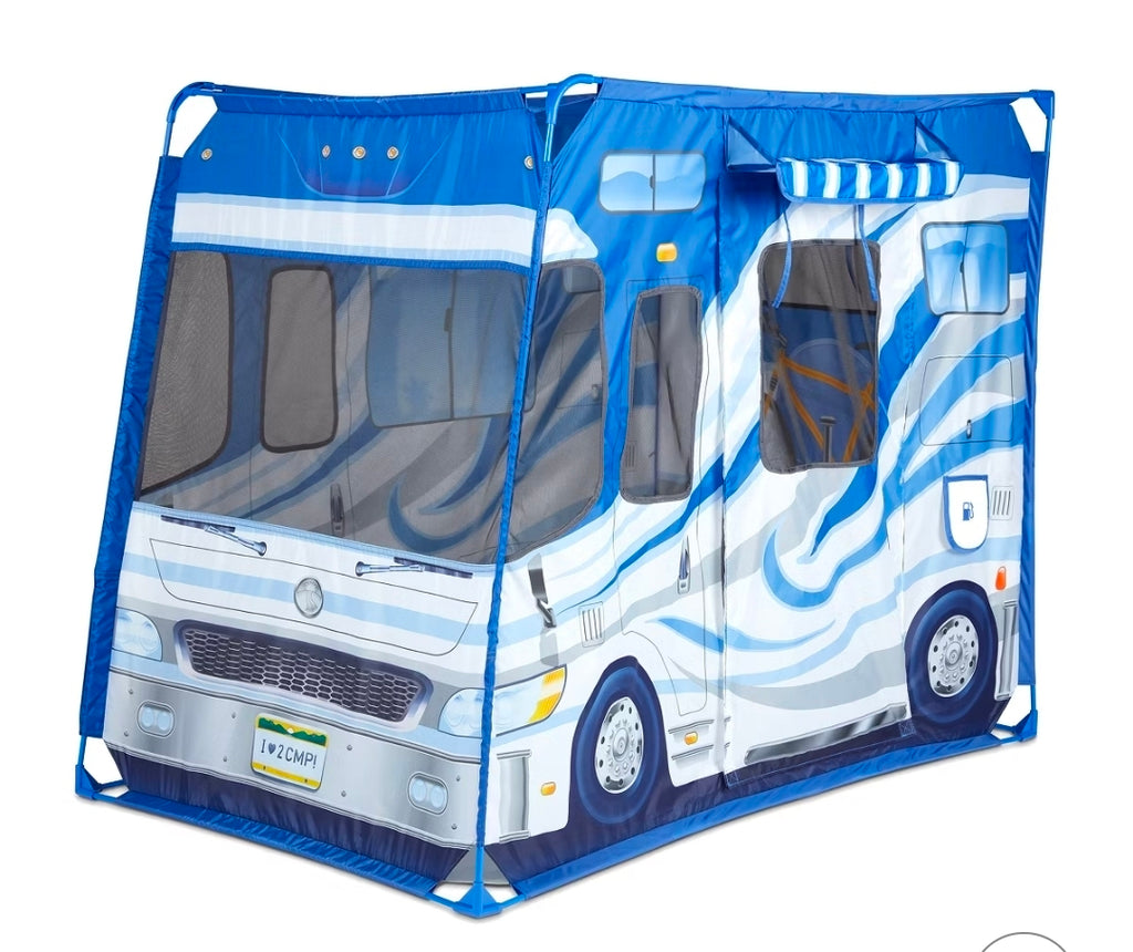 Melissa & Doug Let's Explore Camper Tent Play Set – 47" x 31" x 39" Assembled