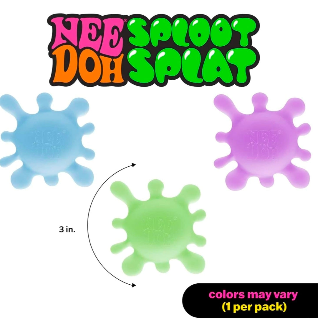 Schylling NeeDoh SplootSplat -The Splat that Sploots - Sensory Toy to Squish, Squeeze, and Pull - Color May Vary (1 Per Pack)