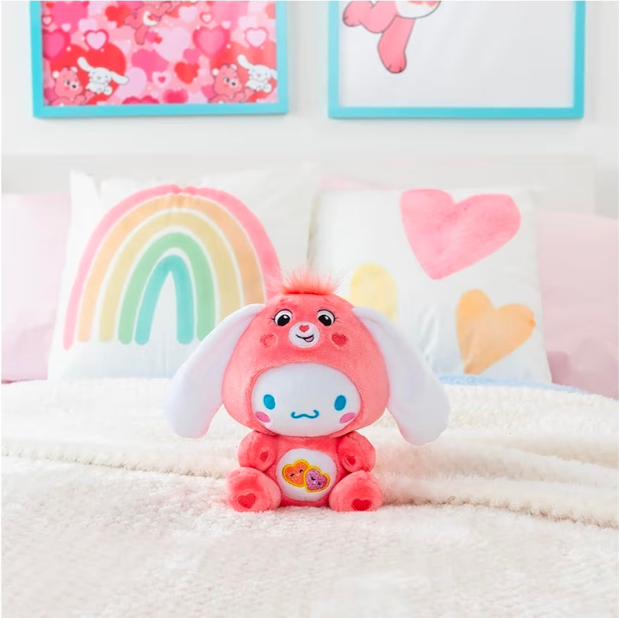 Cinnamoroll Dressed As Love-a-Lot Bear 8" Fun-Size Plush, Pink - Soft, Huggable Bestie!