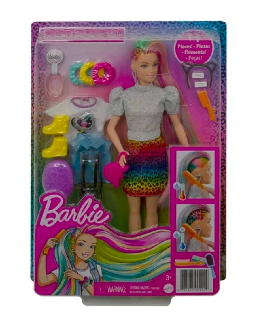 Barbie Leopard Rainbow Hair Doll