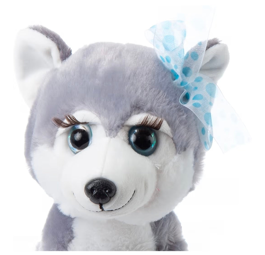 The Petting Zoo, Lash'z Husky Stuffed Animal, Husky Dog Plush Toy 10"