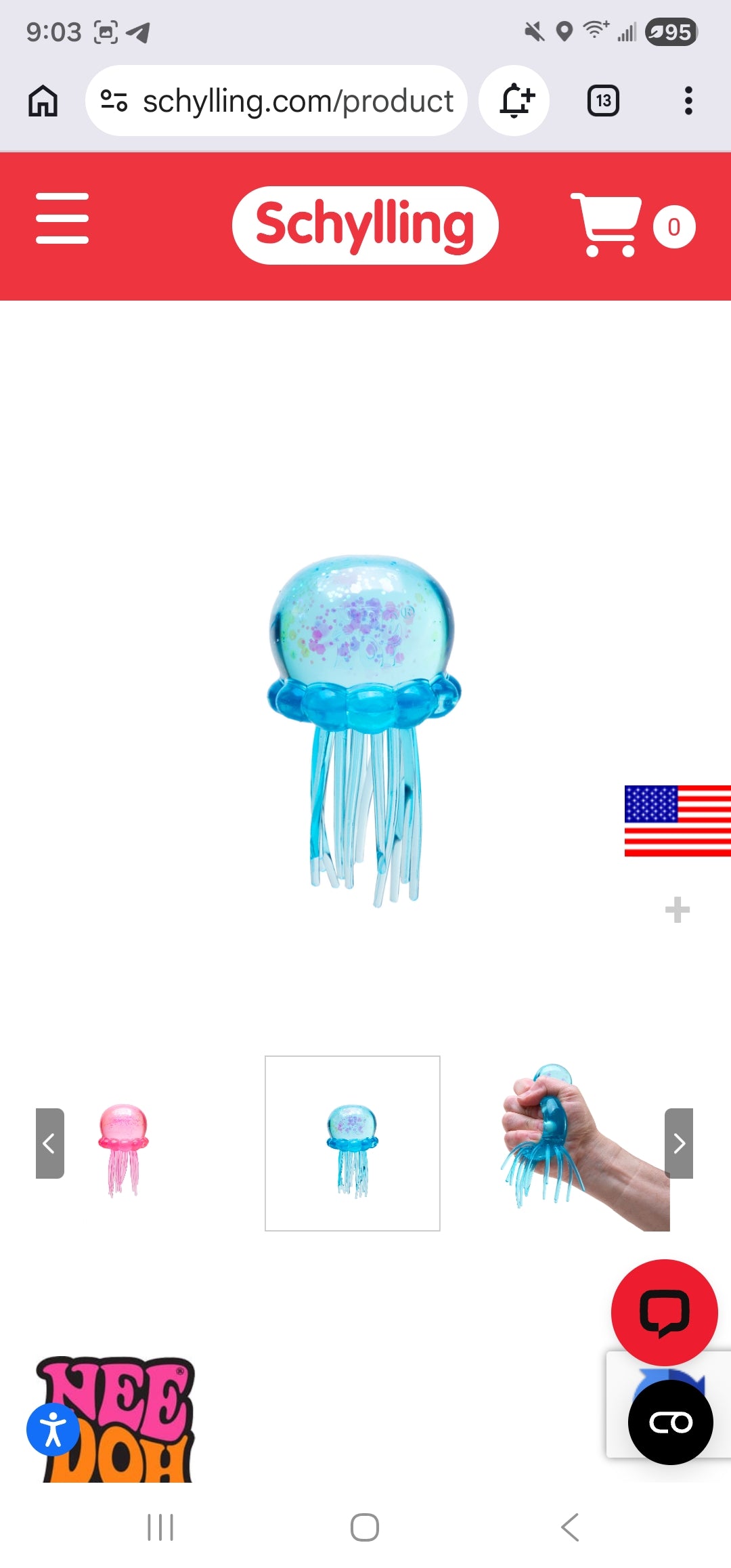 Schylling NeeDoh® Jelly Squish Assorted
