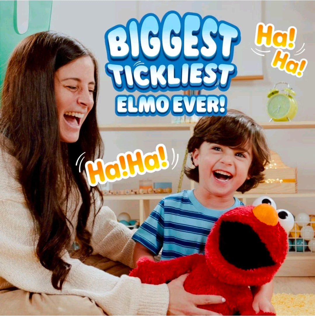 Sesame Street Tickle Me Elmo Giggle Max Interactive Plush Toy