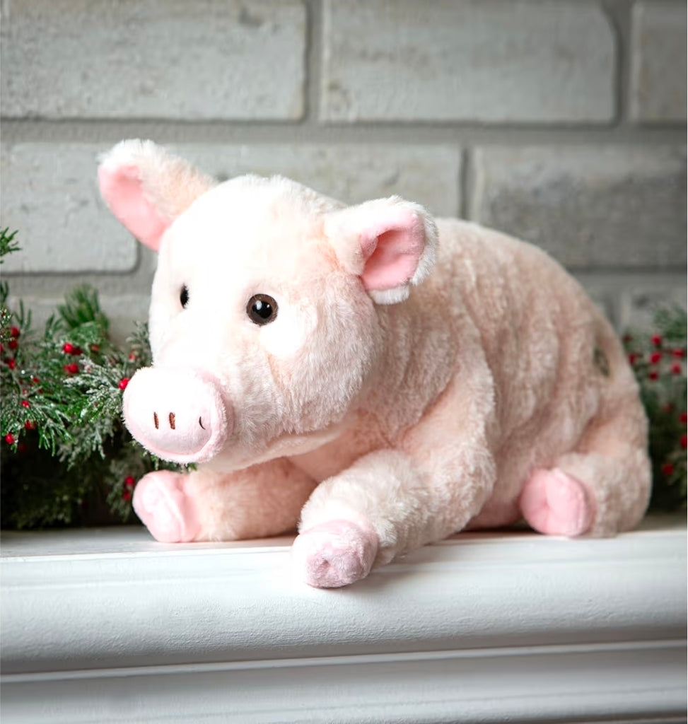 The Petting Zoo Pig Stuffed Animal Plushie, Wild Onez Farm Animals, Pig Plush Toy 12 inches