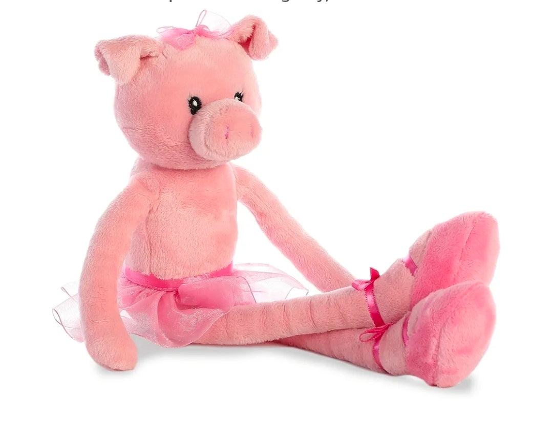 Aurora World Tulip Ballerina Pig Toy, Pink