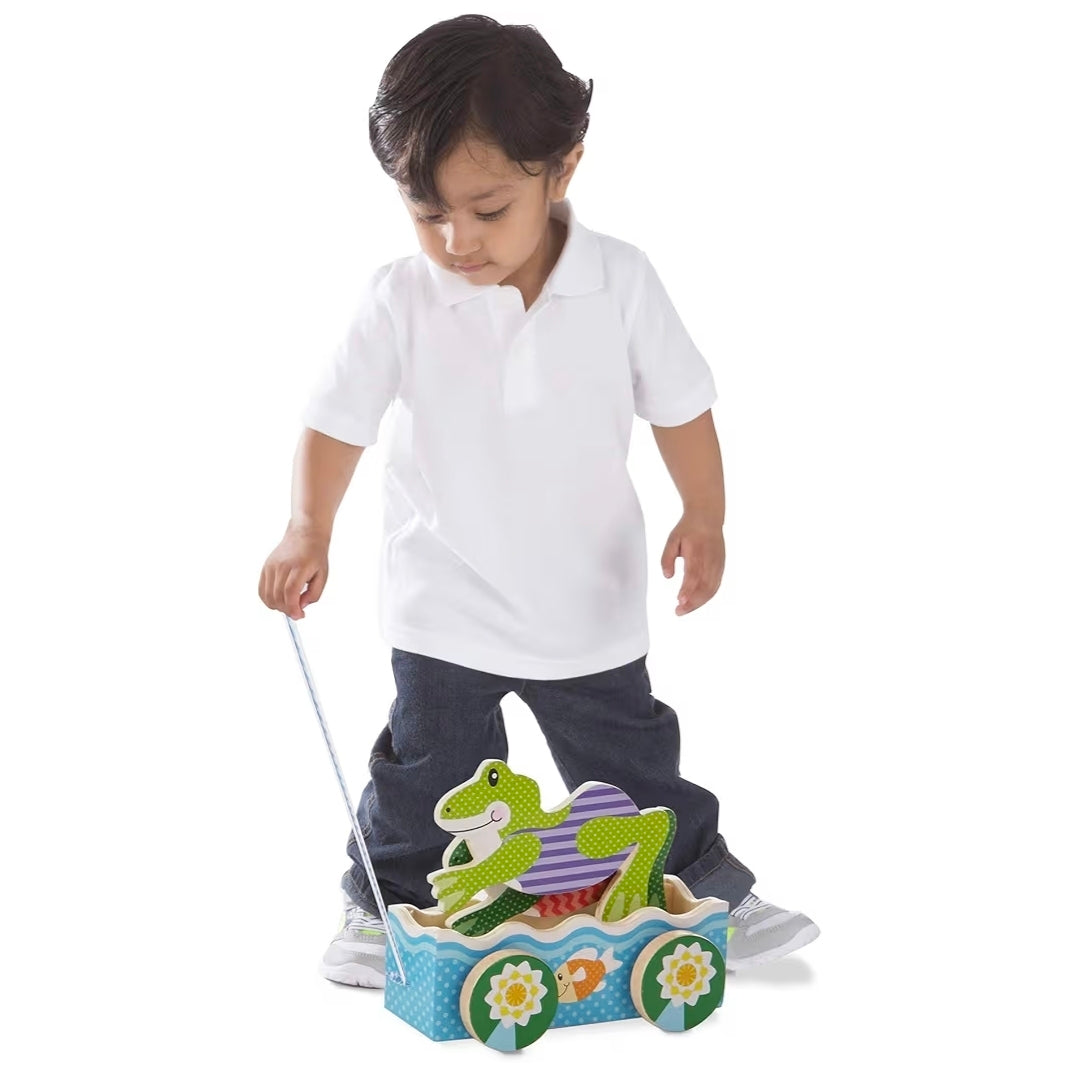 Melissa & Doug First Play Friendly Frogs Wooden Pull Toy
