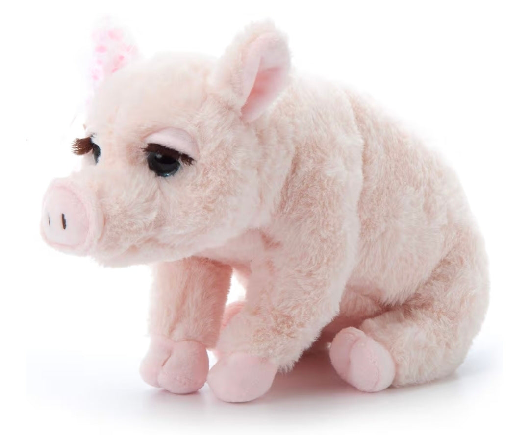 The Petting Zoo, Lash'z Pig Stuffed Animal, Pig Plush Toy 12"