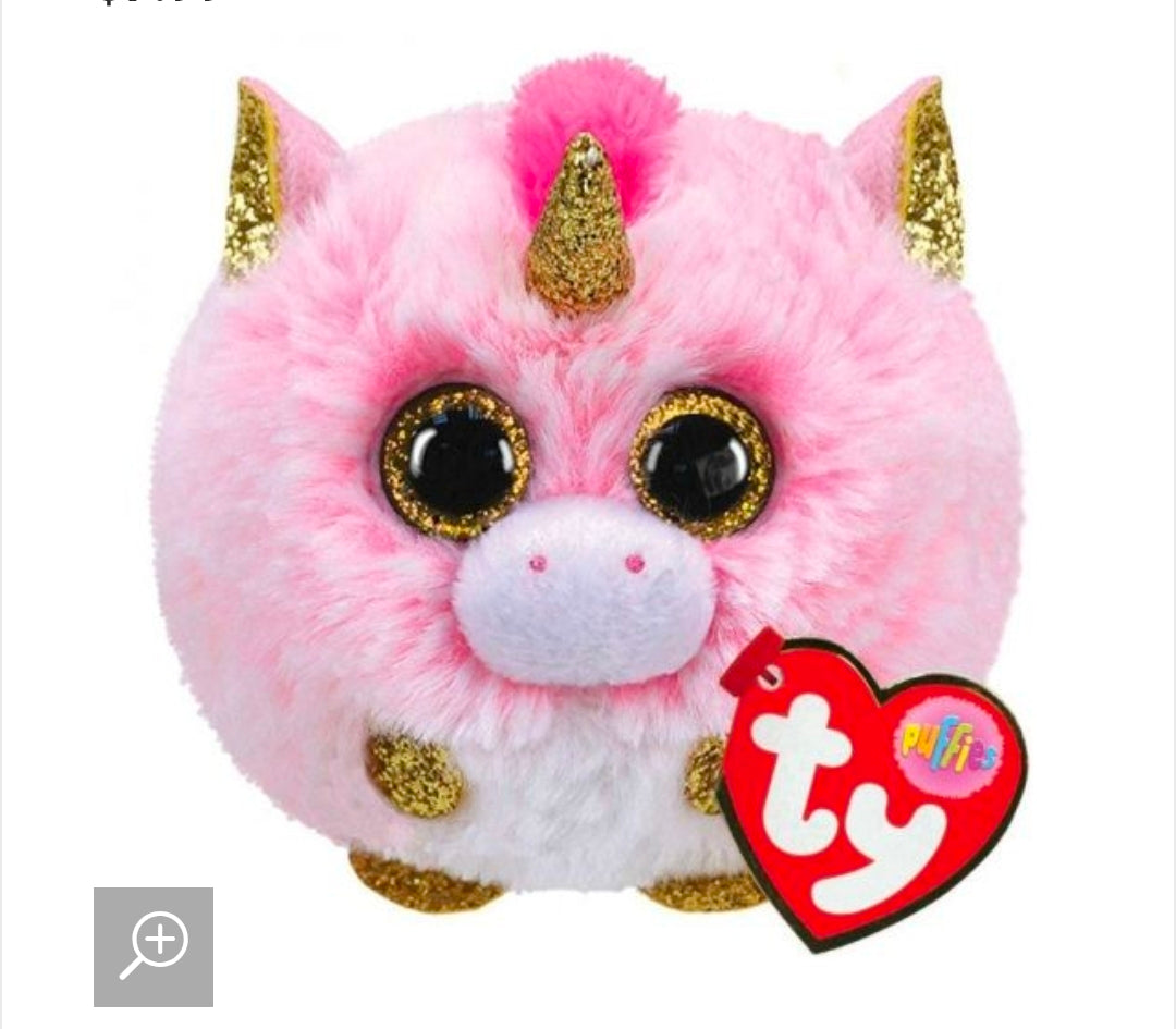 TY Puffies - FANTASIA the Pink Unicorn (4 inch)