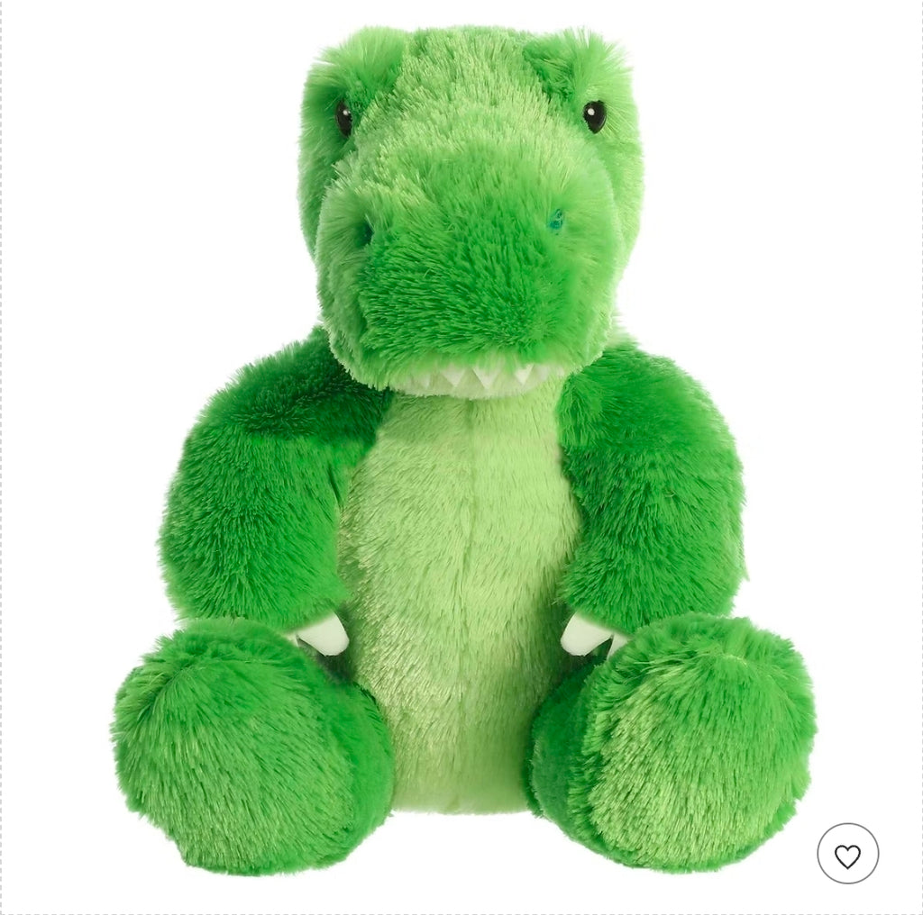 Aurora Medium T-Rex Cuddly Stuffed Animal Green 12"