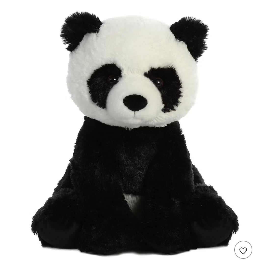 Aurora Medium Panda Cuddly Stuffed Animal Black 12