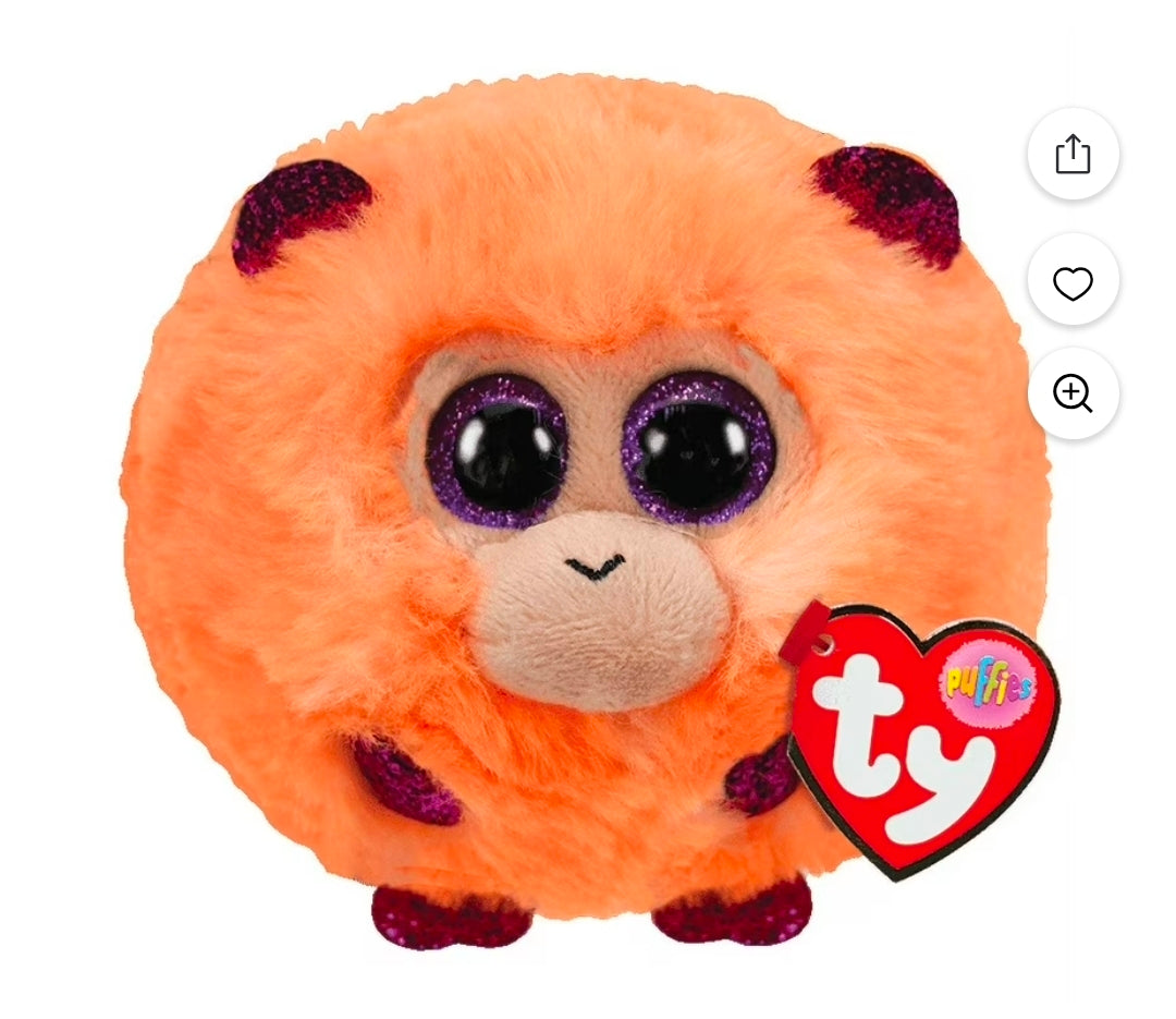 Ty Puffies COCONUT the Monkey 4" Plush