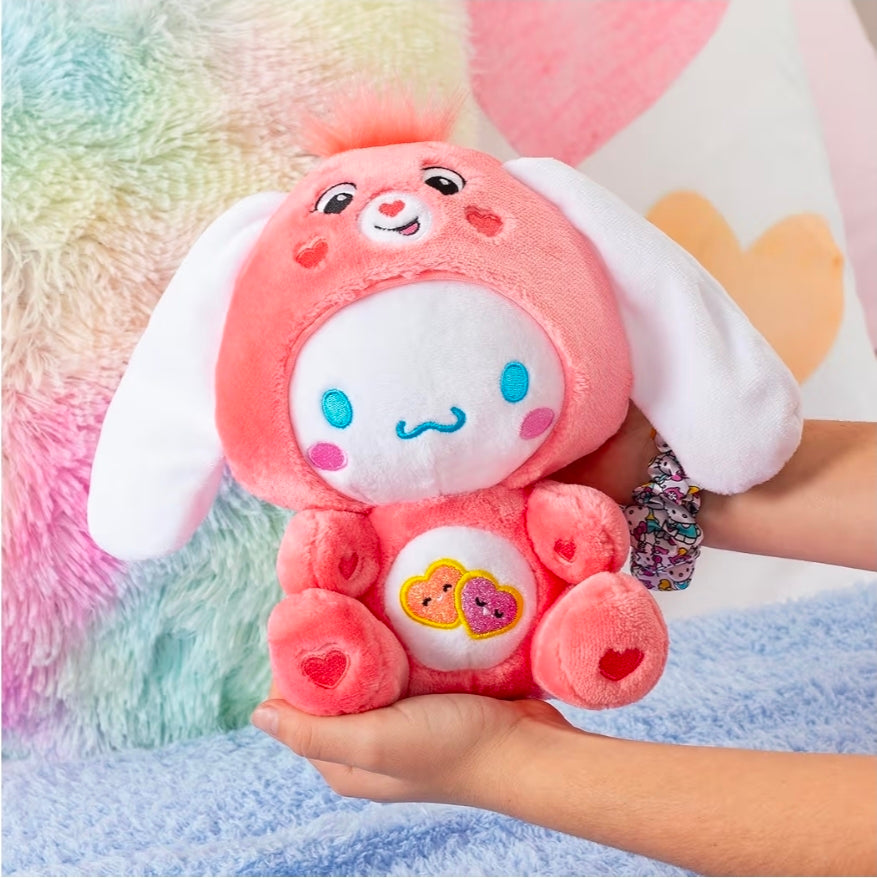 Cinnamoroll Dressed As Love-a-Lot Bear 8" Fun-Size Plush, Pink - Soft, Huggable Bestie!