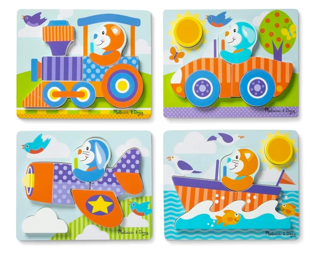 Melissa & Doug Jigsaw Puzzle Set – Vehicles