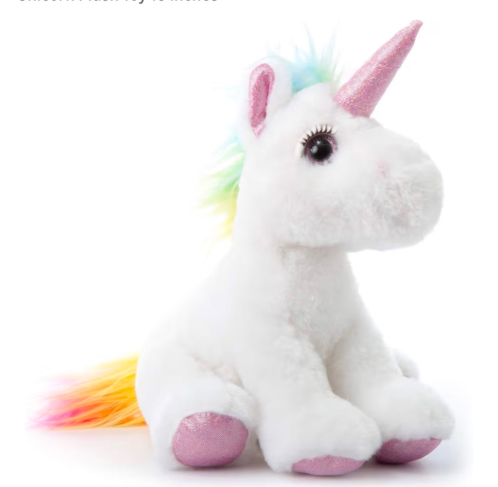 The Petting Zoo, Lash'z Unicorn Stuffed Animal, Unicorn Plush Toy 10 inches