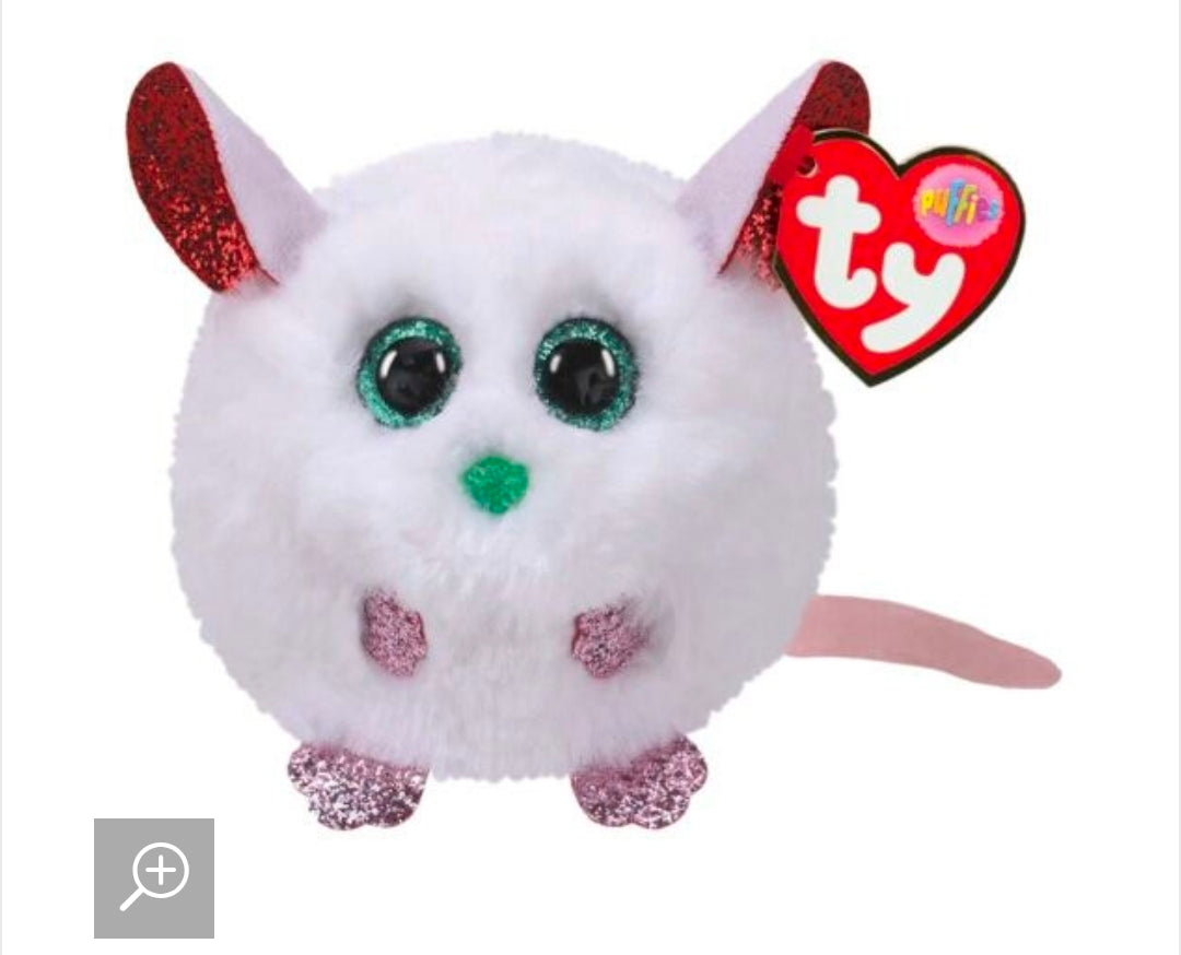 TY Puffies - BRIE the Christmas Mouse (4 inch)