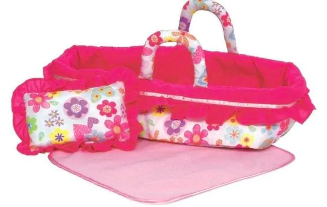 Adora Baby Doll Bed, Snuggle Doll Accesories Includes Soft Bed with Handles