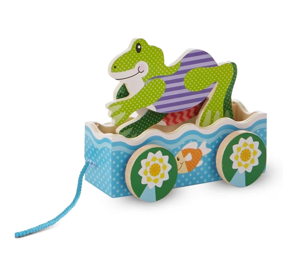 Melissa & Doug First Play Friendly Frogs Wooden Pull Toy