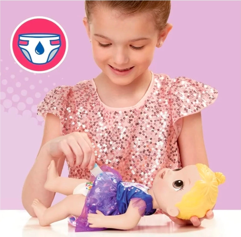 Baby Alive Tea 'n Sparkles Color-Changing Doll with Accessories, Blonde Hair, Brown Eyes