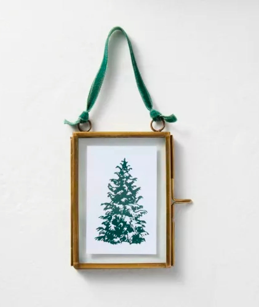 Brass and Glass Portrait Frame Ornament - Hearth & Hand™ with Magnolia