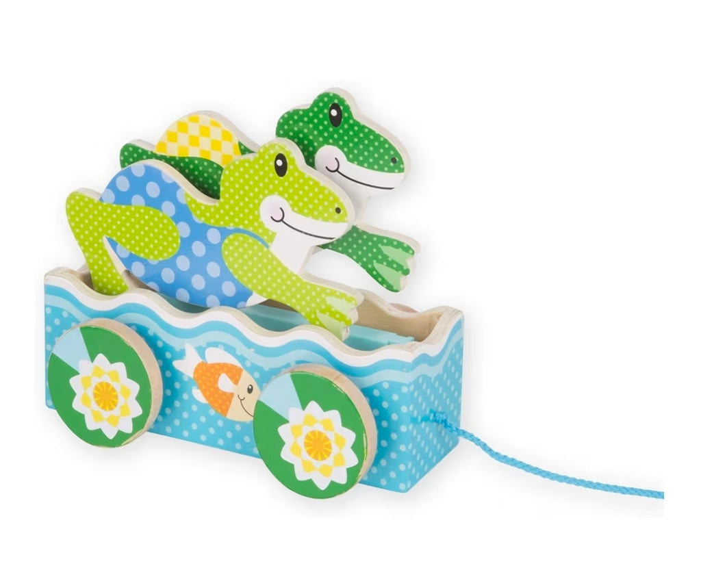 Melissa & Doug First Play Friendly Frogs Wooden Pull Toy