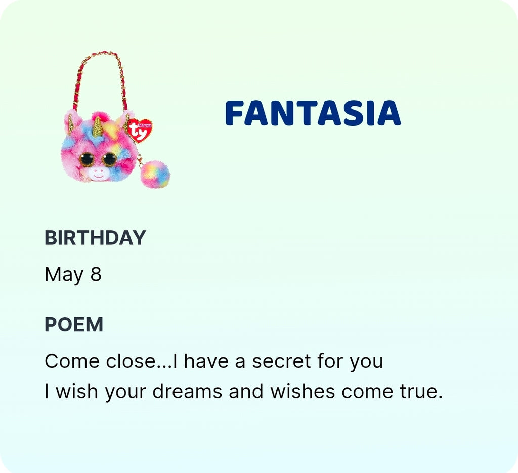 Ty Fashion Collection FANTASIA Unicorn Mini Purse