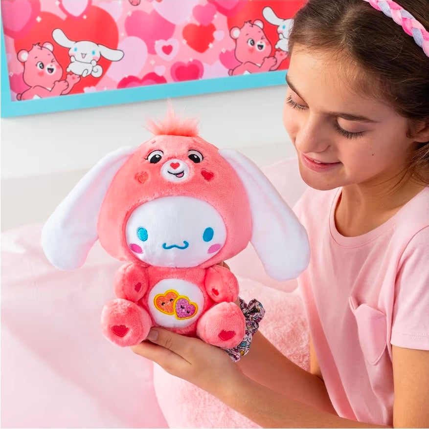 Cinnamoroll Dressed As Love-a-Lot Bear 8" Fun-Size Plush, Pink - Soft, Huggable Bestie!