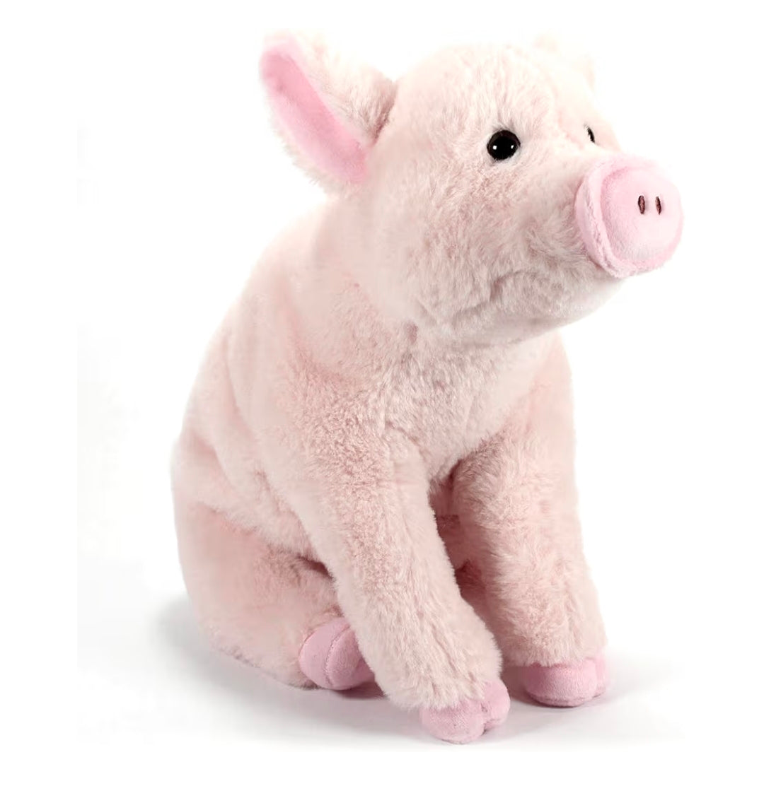 The Petting Zoo Pig Stuffed Animal Plushie, Wild Onez Farm Animals, Pig Plush Toy 12 inches