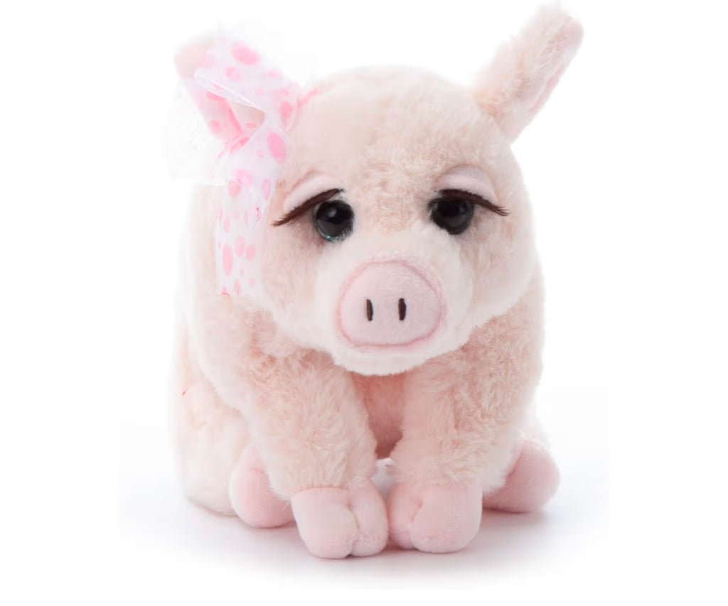 The Petting Zoo, Lash'z Pig Stuffed Animal, Pig Plush Toy 12"
