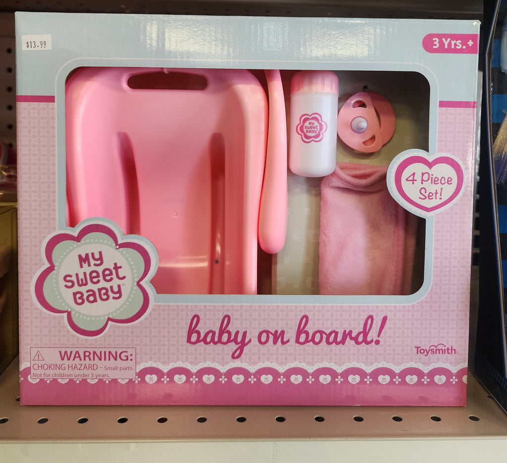 Toysmith Baby On Board 4-Piece Doll Accessory Set