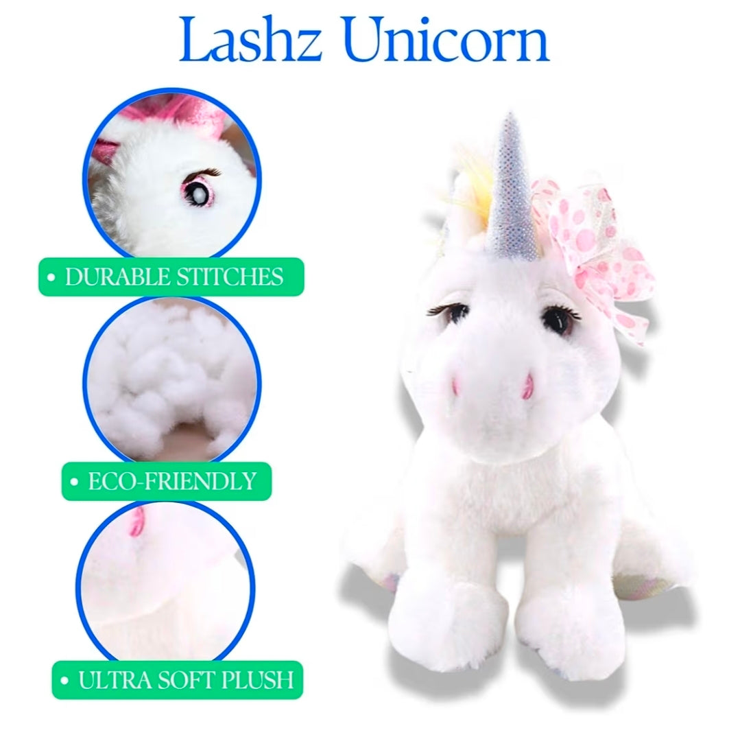 The Petting Zoo, Lash'z Unicorn Stuffed Animal, Unicorn Plush Toy 10 inches