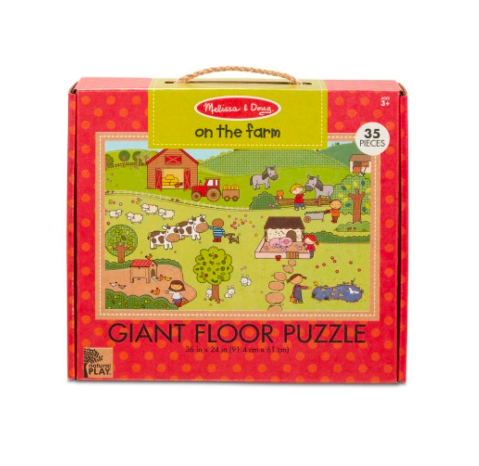 Melissa & Doug Natural Play Giant Floor Puzzle: On The Farm (35 Pieces)