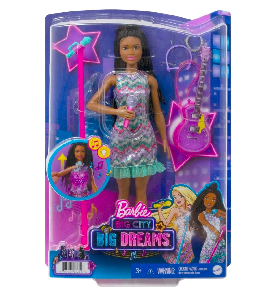 Barbie Big City, Big Dreams Singing Brooklyn Doll with Music, Light, Guitar & Accessories