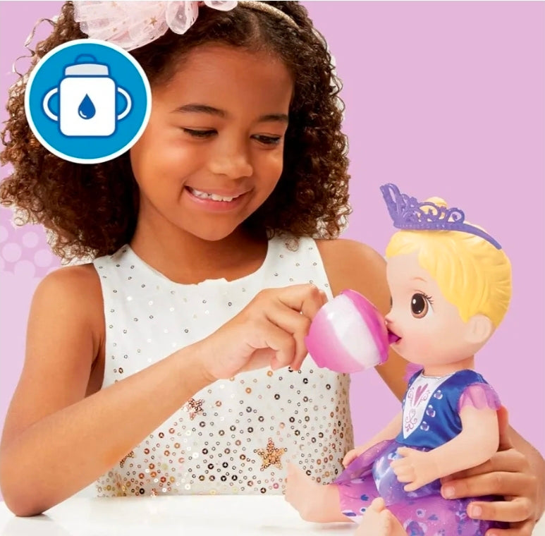 Baby Alive Tea 'n Sparkles Color-Changing Doll with Accessories, Blonde Hair, Brown Eyes