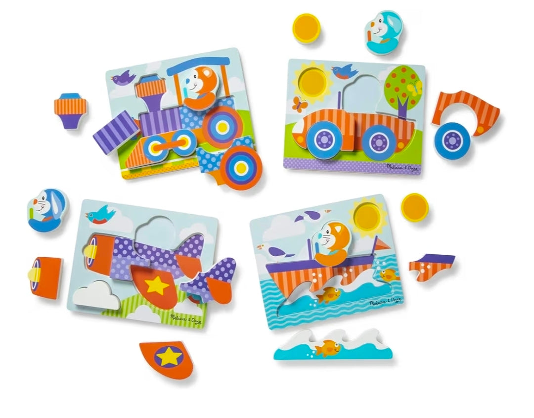 Melissa & Doug Jigsaw Puzzle Set – Vehicles