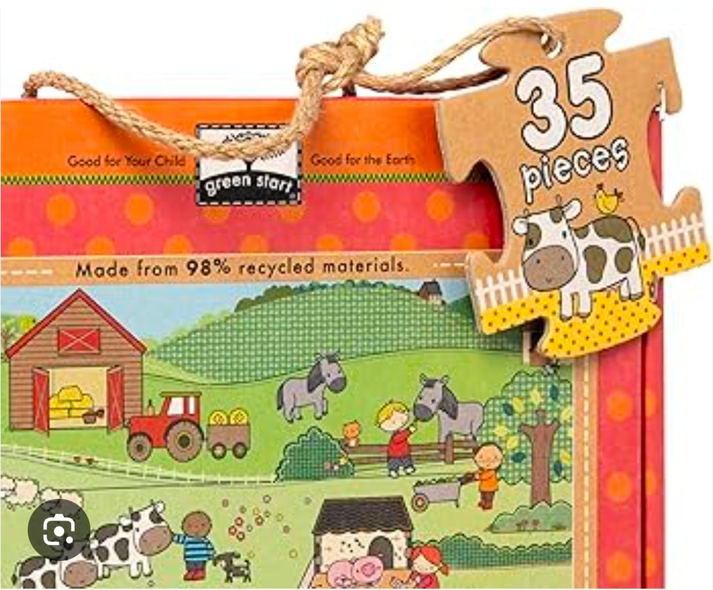 Melissa & Doug Natural Play Giant Floor Puzzle: On The Farm (35 Pieces)