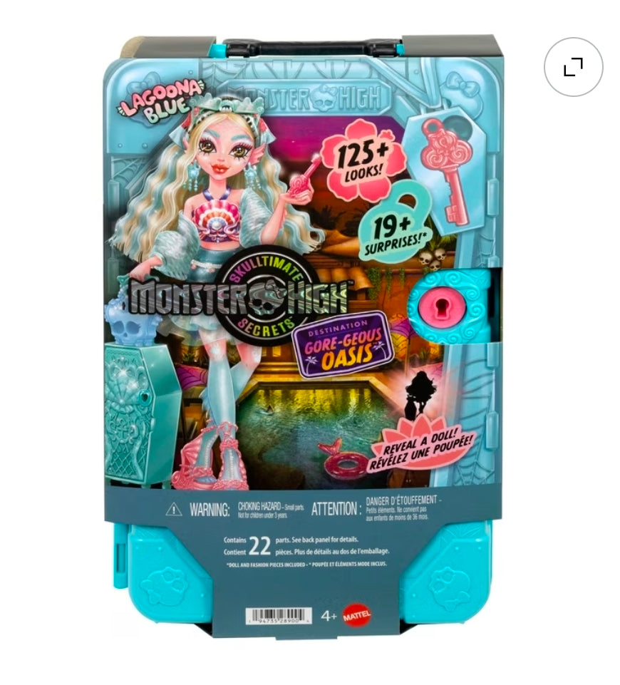Monster High Skulltimate Secrets Gore-geous Oasis Playset Lagoona Blue Doll