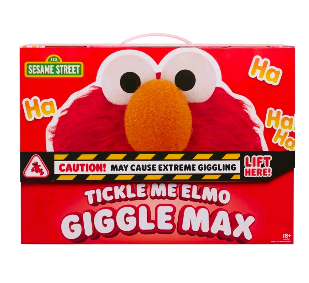 Sesame Street Tickle Me Elmo Giggle Max Interactive Plush Toy