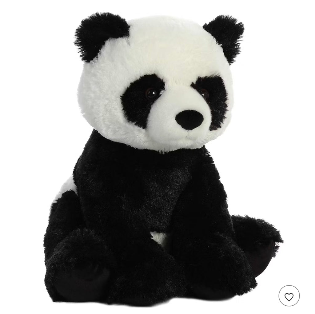 Aurora Medium Panda Cuddly Stuffed Animal Black 12