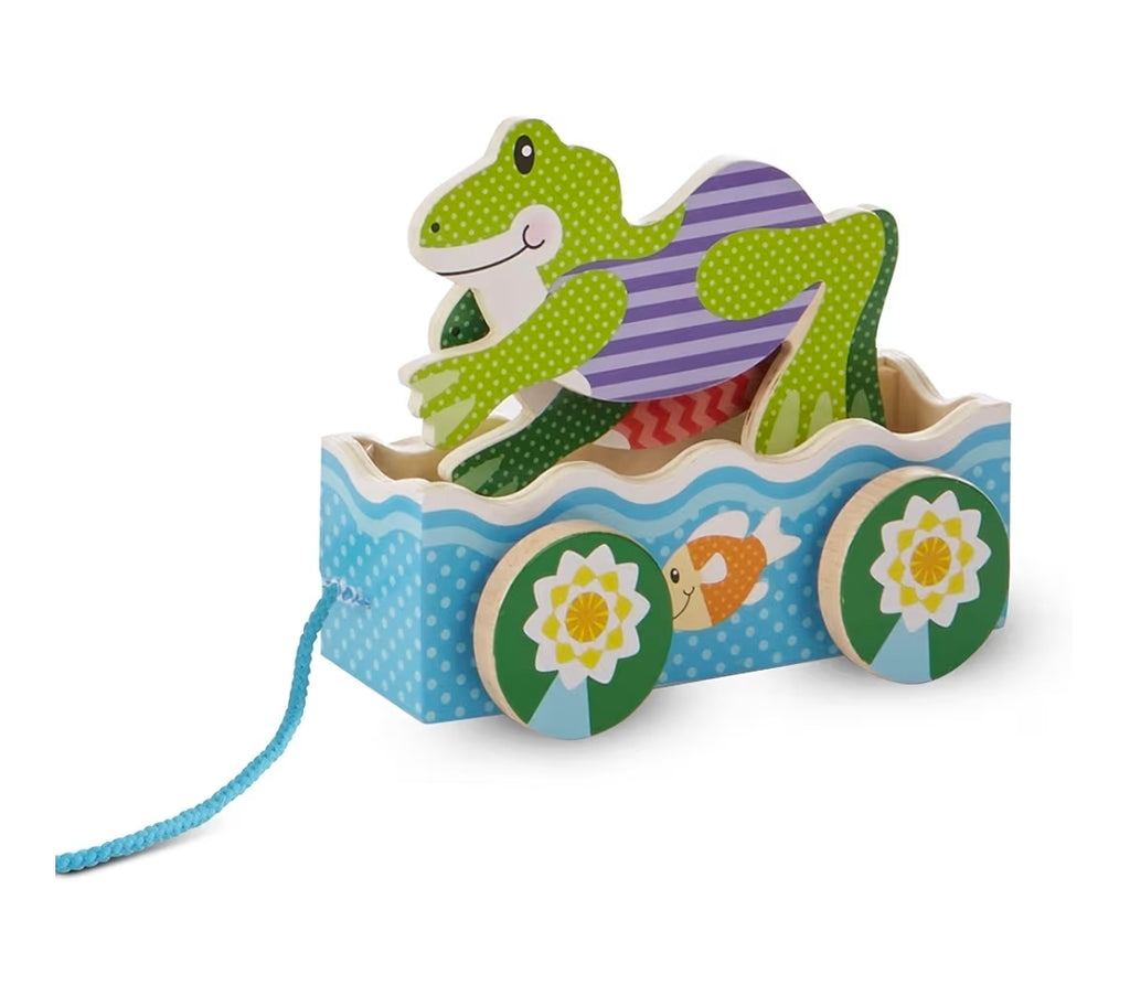 Melissa & Doug First Play Friendly Frogs Wooden Pull Toy
